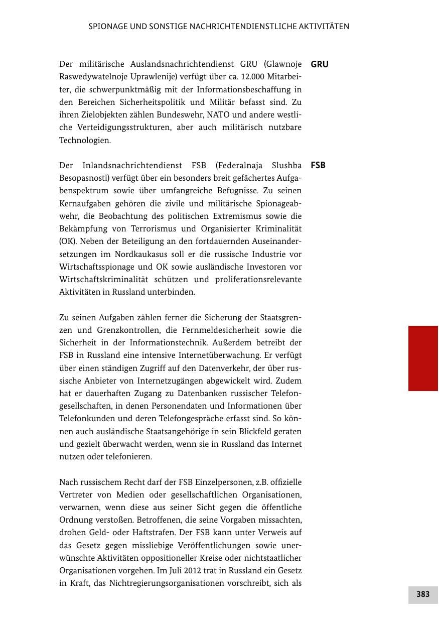 Seite 382 des Verfassungsschutzbericht 2012 Bund