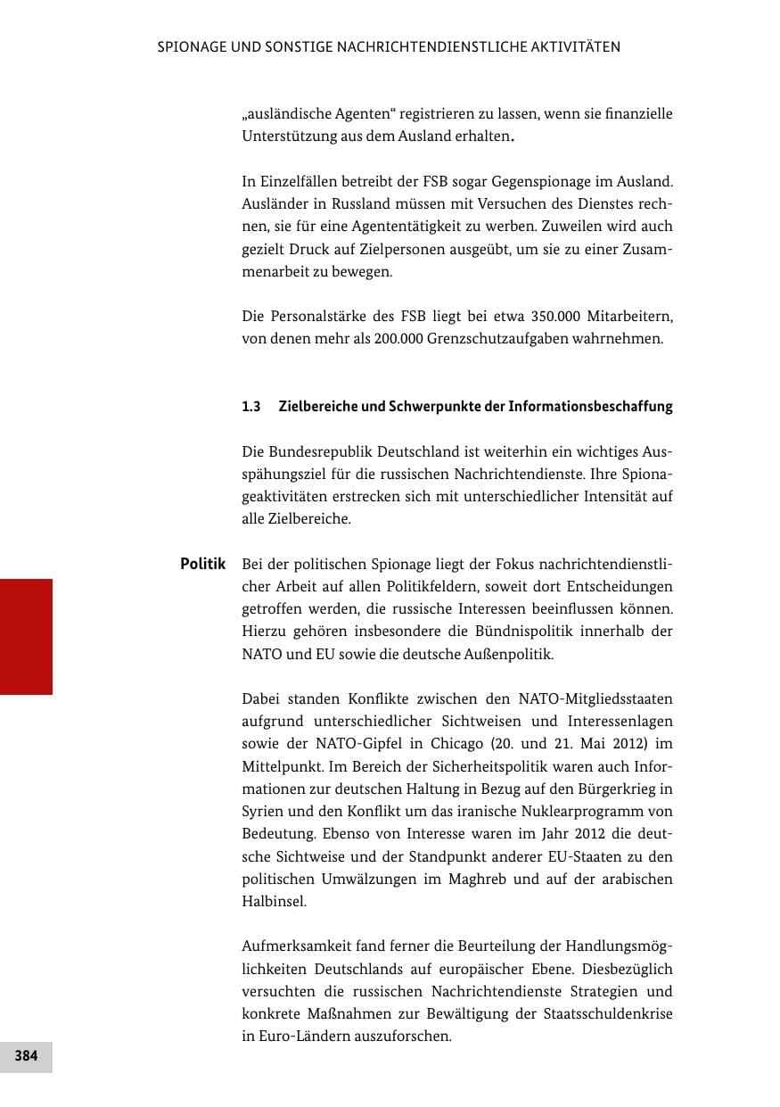 Seite 383 des Verfassungsschutzbericht 2012 Bund