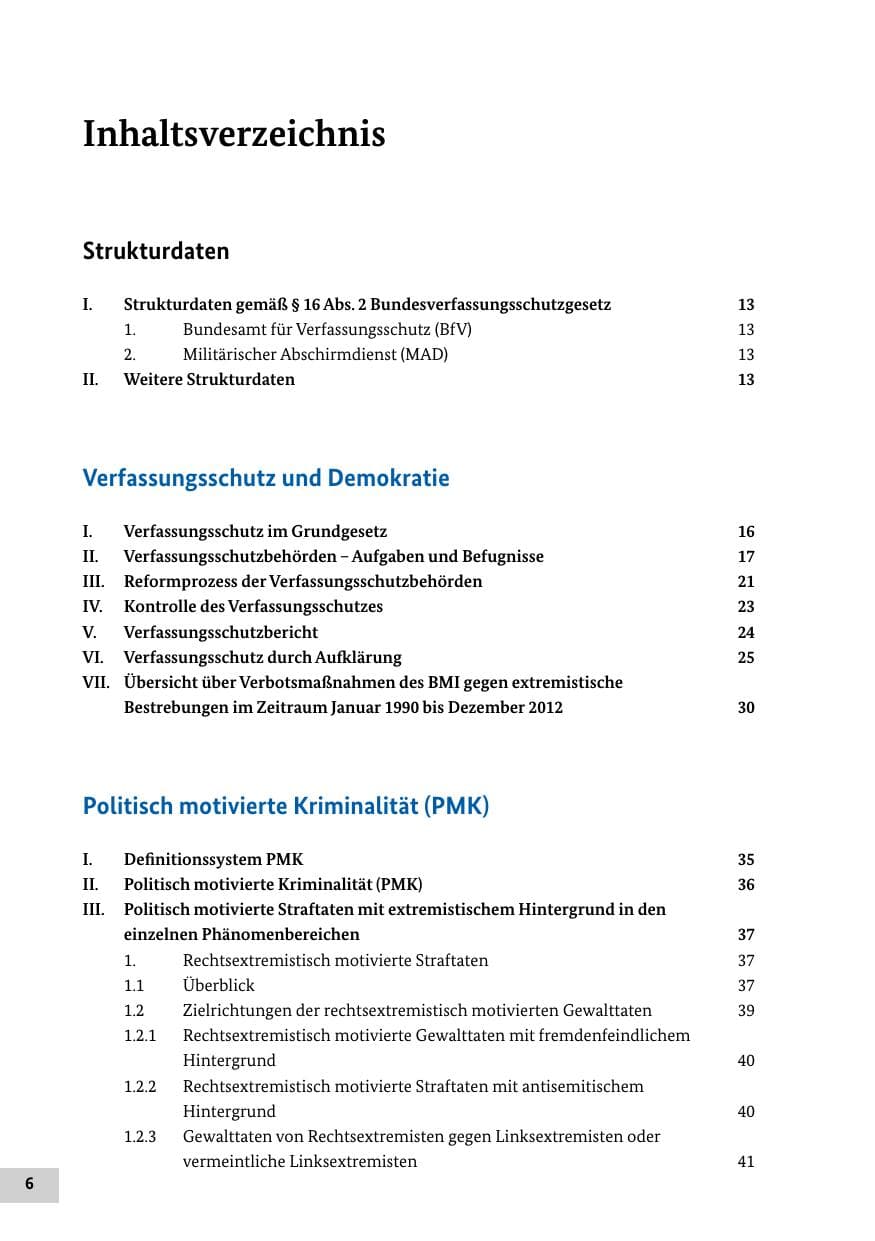 Seite 5 des Verfassungsschutzbericht 2012 Bund