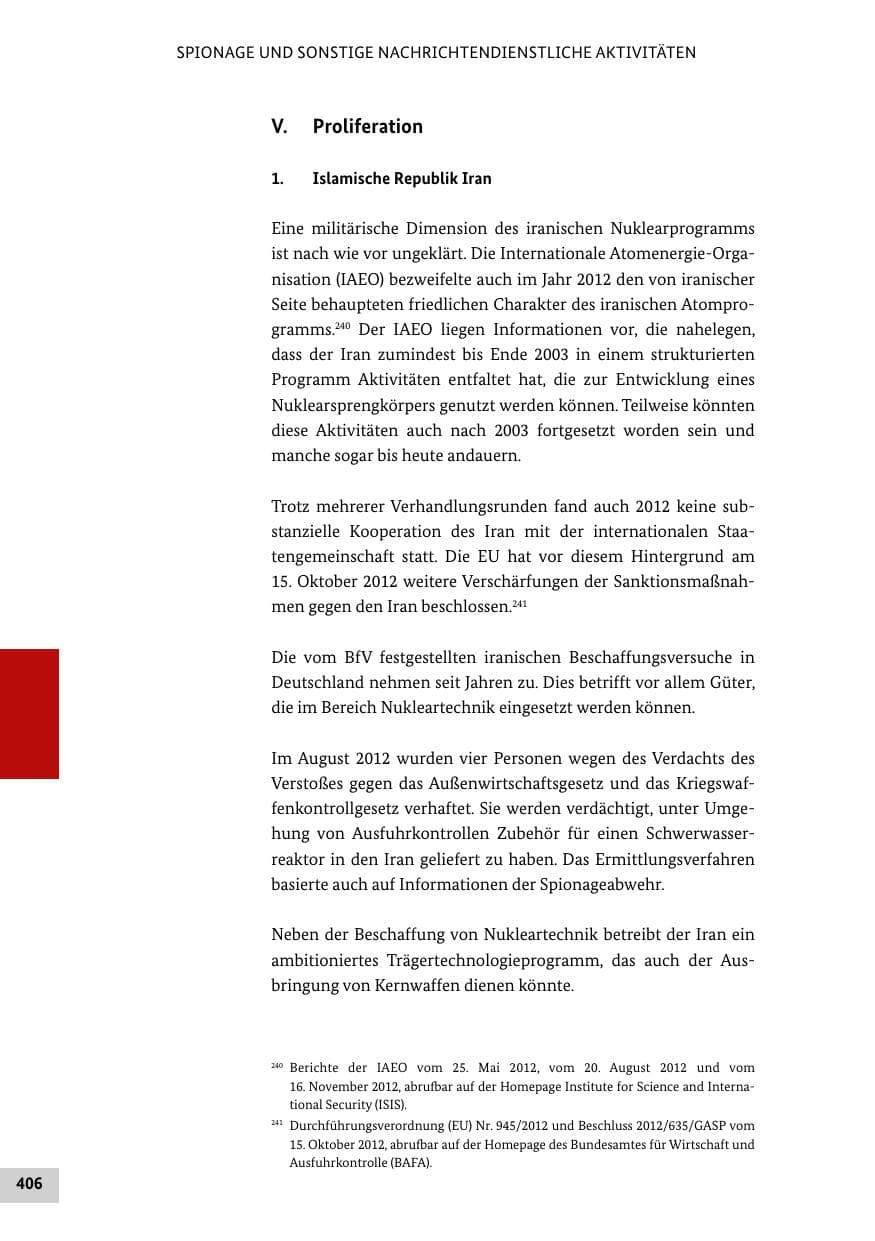 Seite 405 des Verfassungsschutzbericht 2012 Bund