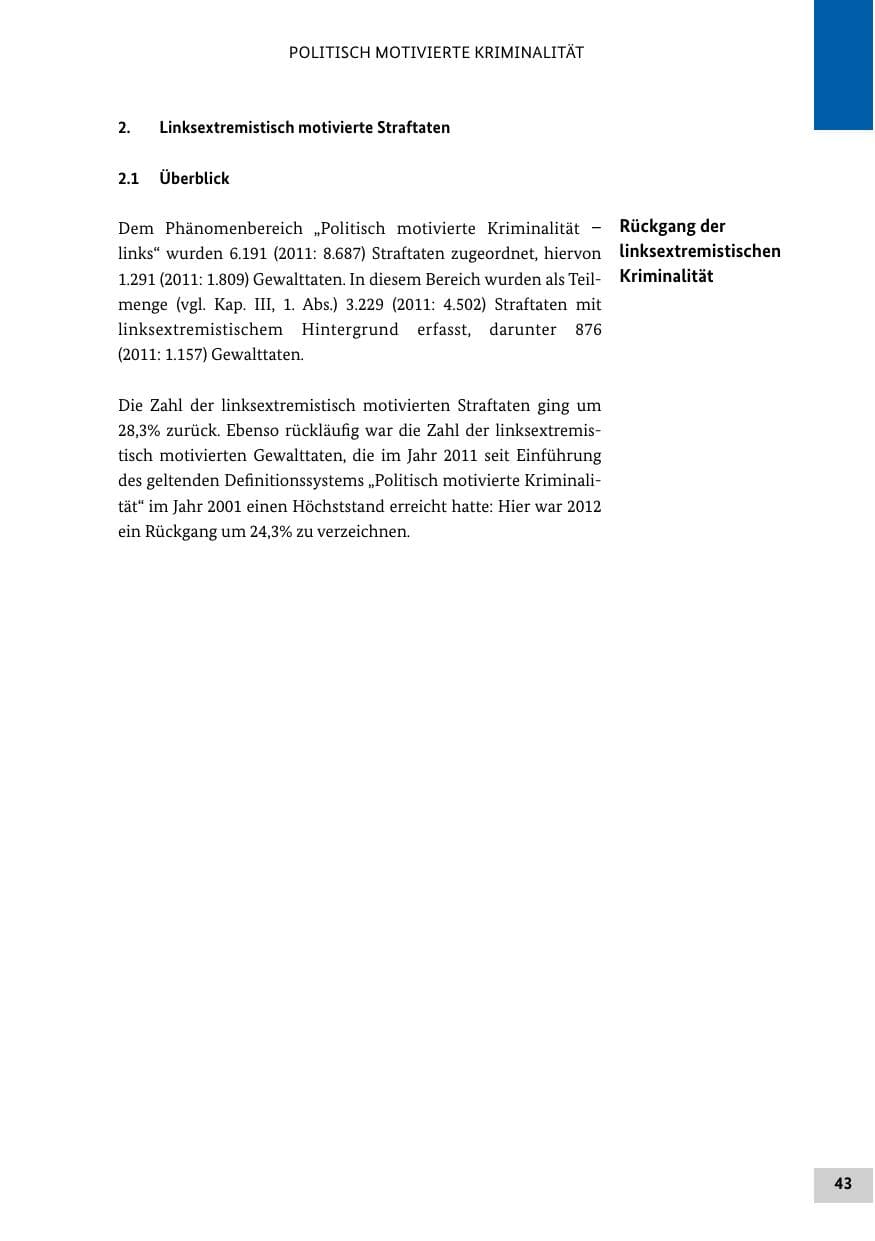 Seite 42 des Verfassungsschutzbericht 2012 Bund