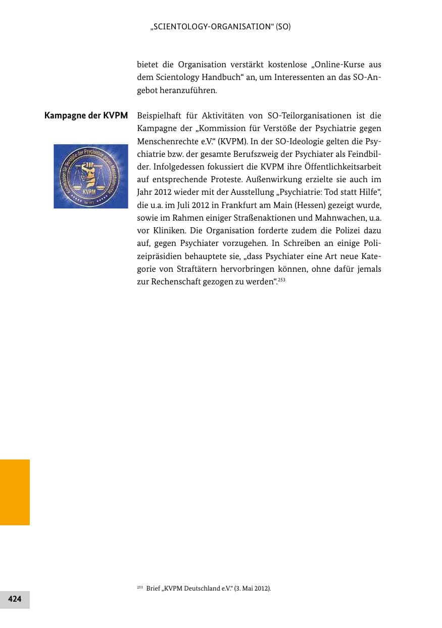 Seite 423 des Verfassungsschutzbericht 2012 Bund