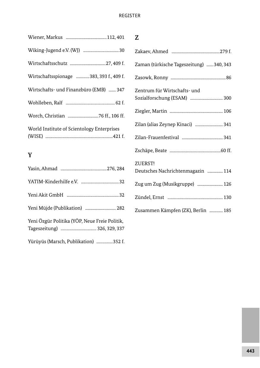 Seite 442 des Verfassungsschutzbericht 2012 Bund