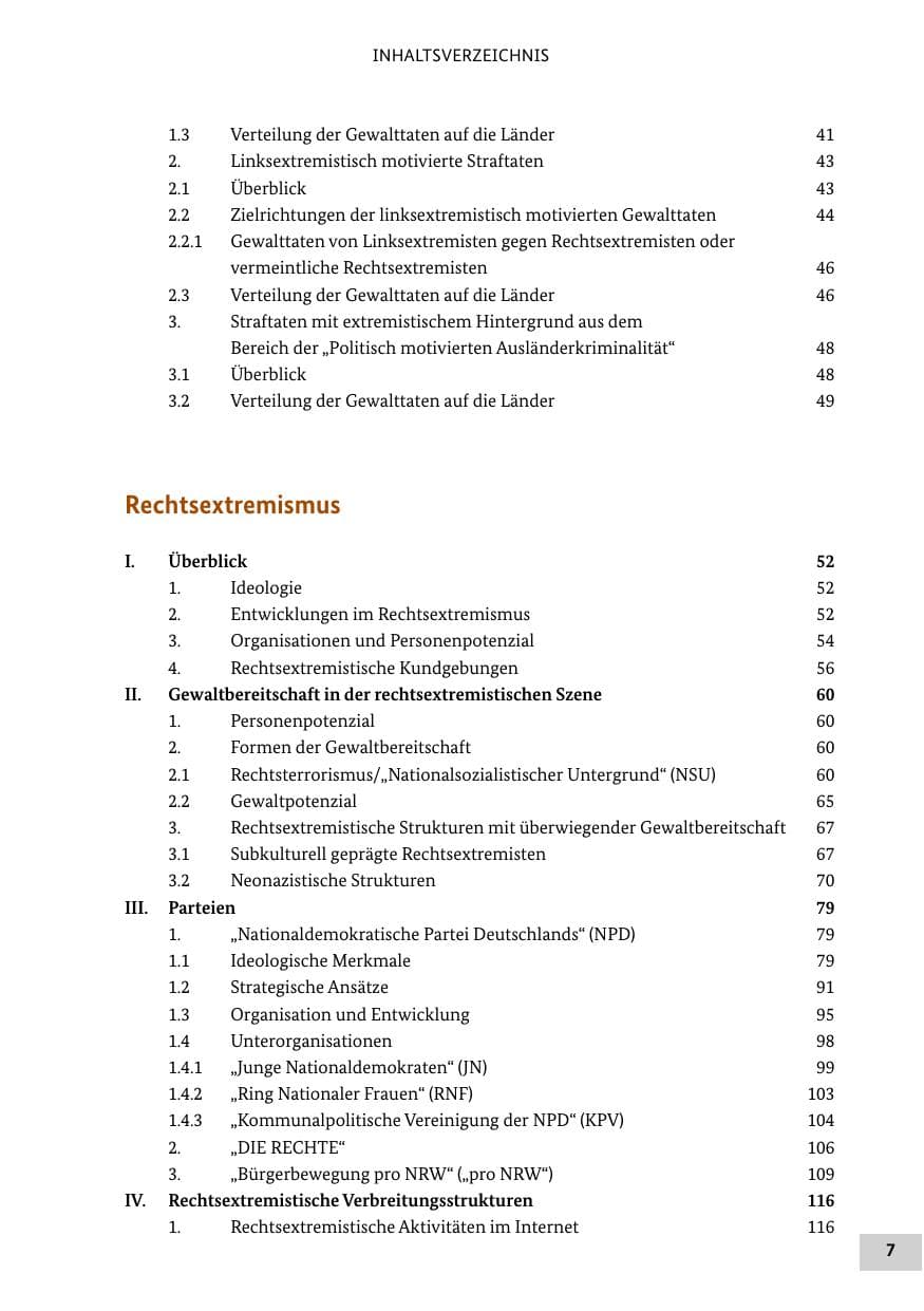 Seite 6 des Verfassungsschutzbericht 2012 Bund