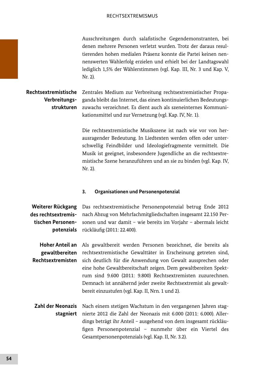 Seite 53 des Verfassungsschutzbericht 2012 Bund