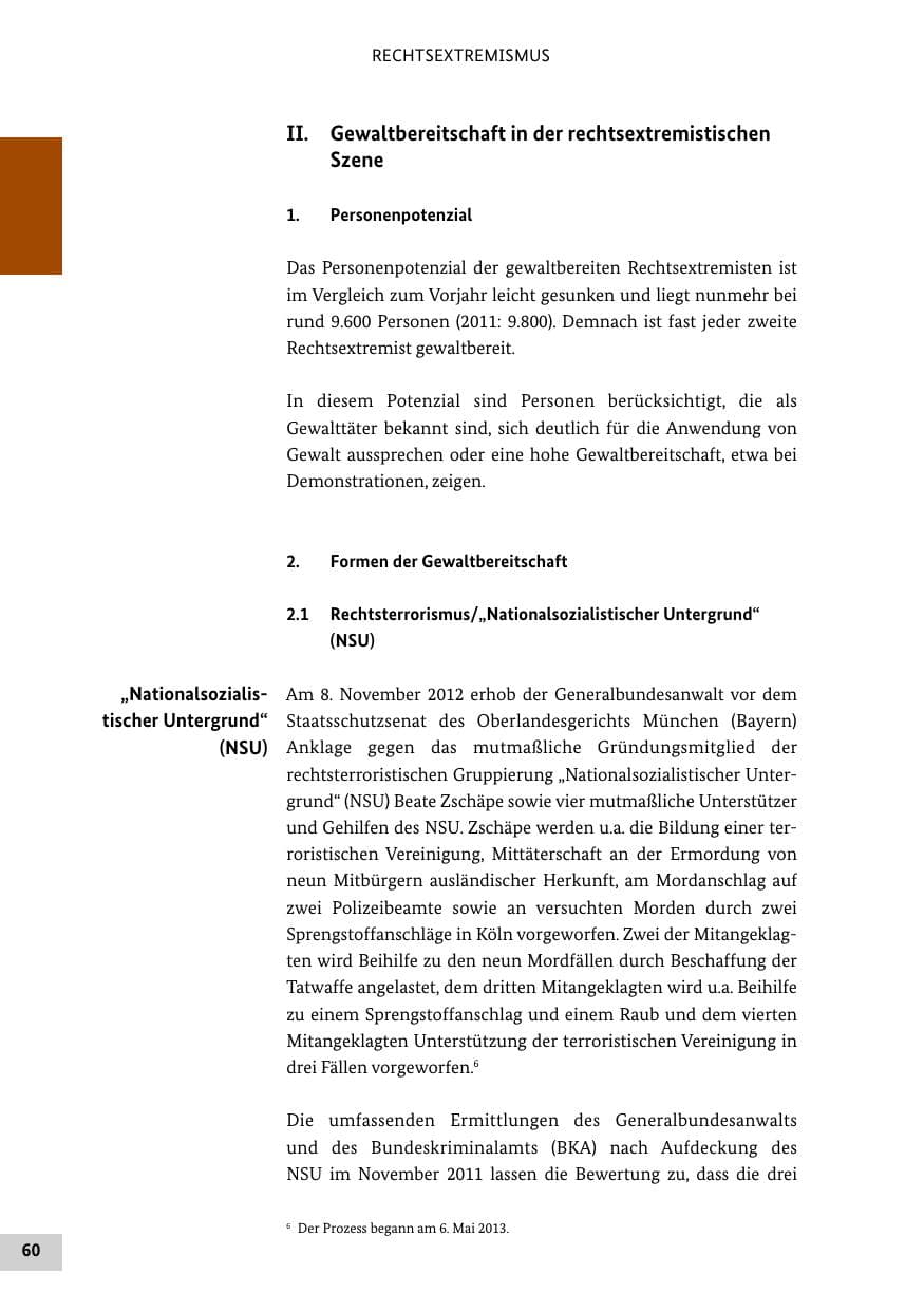 Seite 59 des Verfassungsschutzbericht 2012 Bund