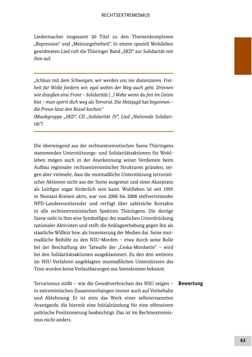Seite 62 des Verfassungsschutzbericht 2012 Bund