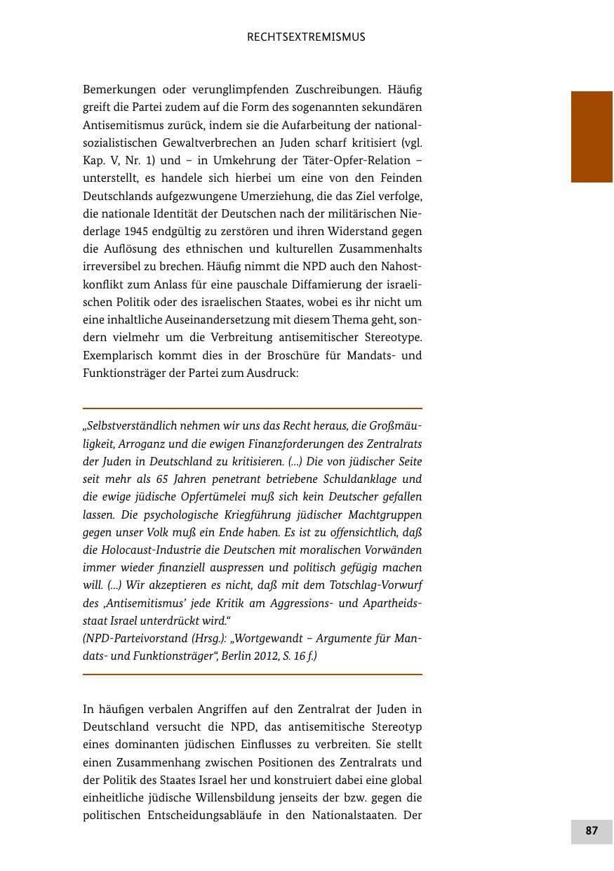 Seite 86 des Verfassungsschutzbericht 2012 Bund