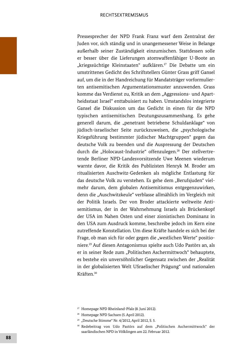 Seite 87 des Verfassungsschutzbericht 2012 Bund