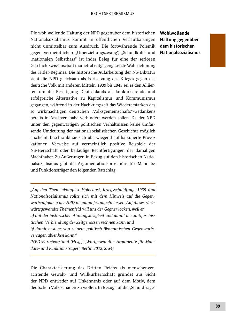 Seite 88 des Verfassungsschutzbericht 2012 Bund