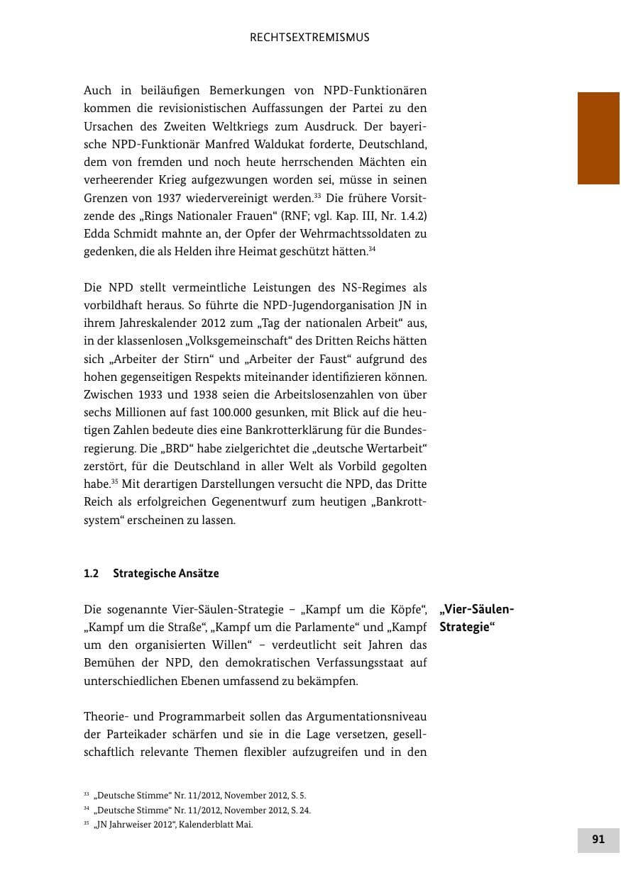 Seite 90 des Verfassungsschutzbericht 2012 Bund