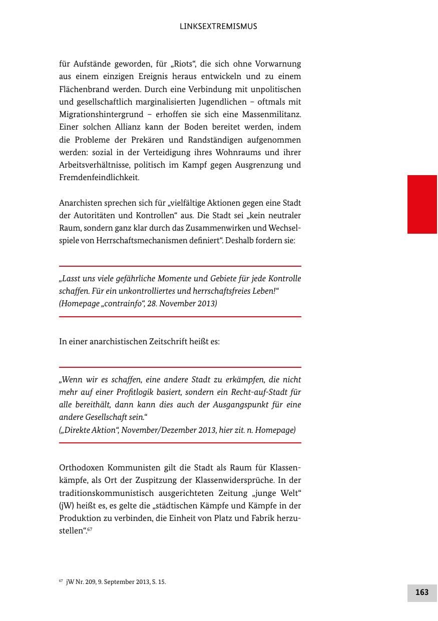 Seite 162 des Verfassungsschutzbericht 2013 Bund
