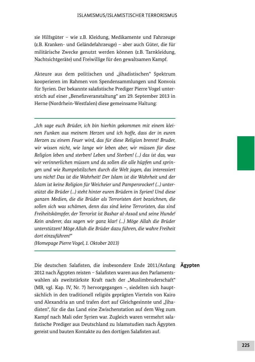 Seite 224 des Verfassungsschutzbericht 2013 Bund