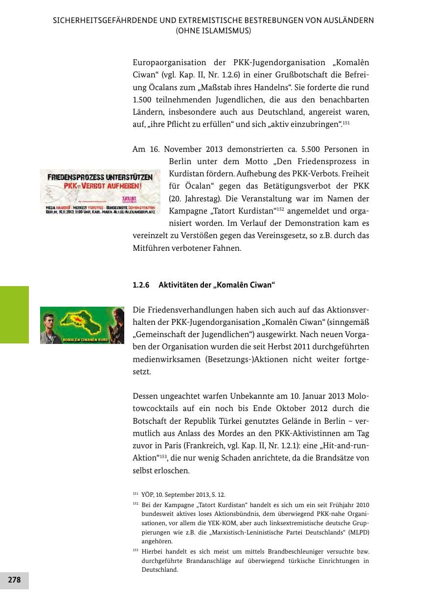Seite 277 des Verfassungsschutzbericht 2013 Bund