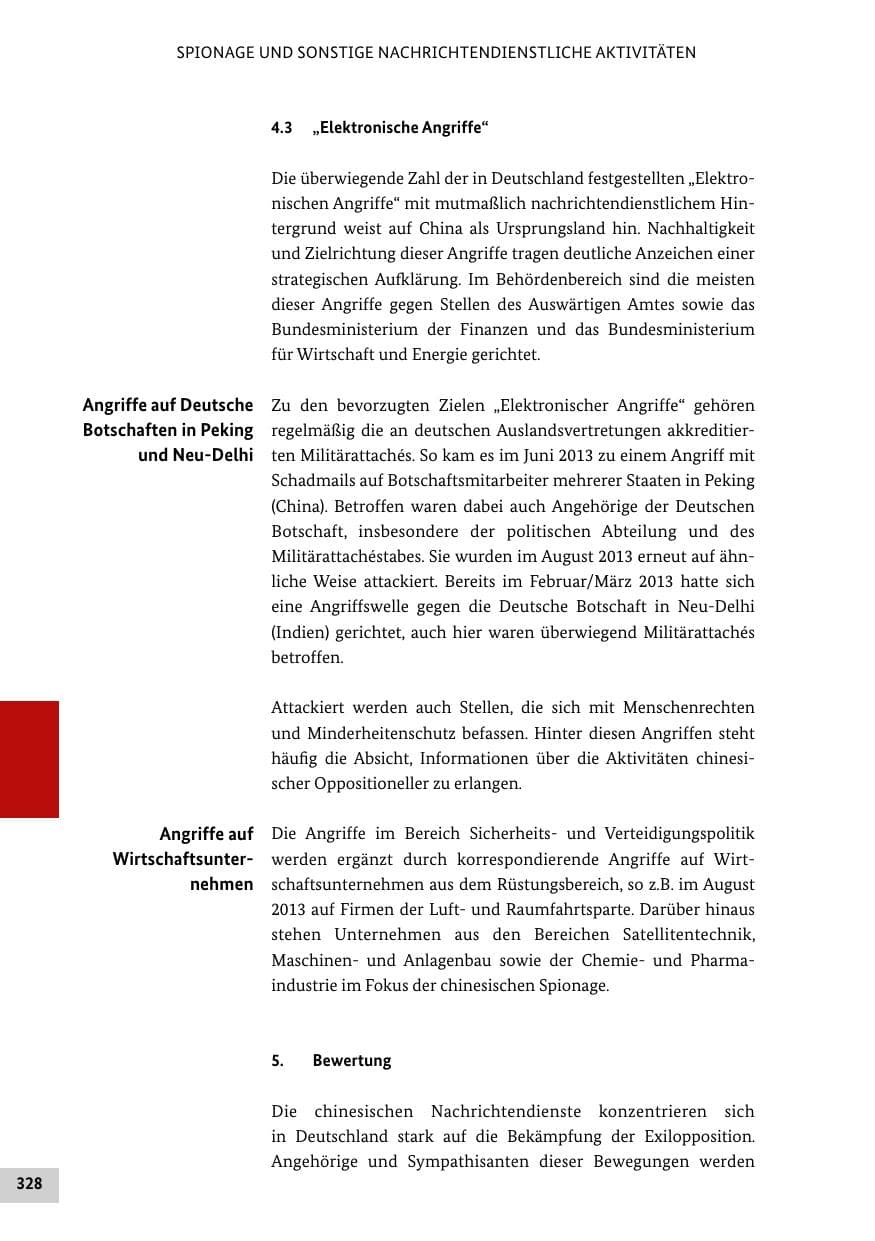 Seite 327 des Verfassungsschutzbericht 2013 Bund