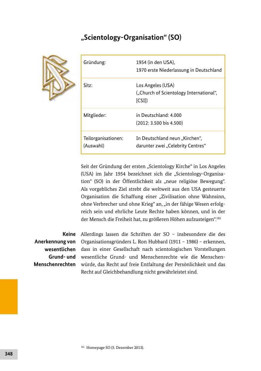 Seite 347 des Verfassungsschutzbericht 2013 Bund