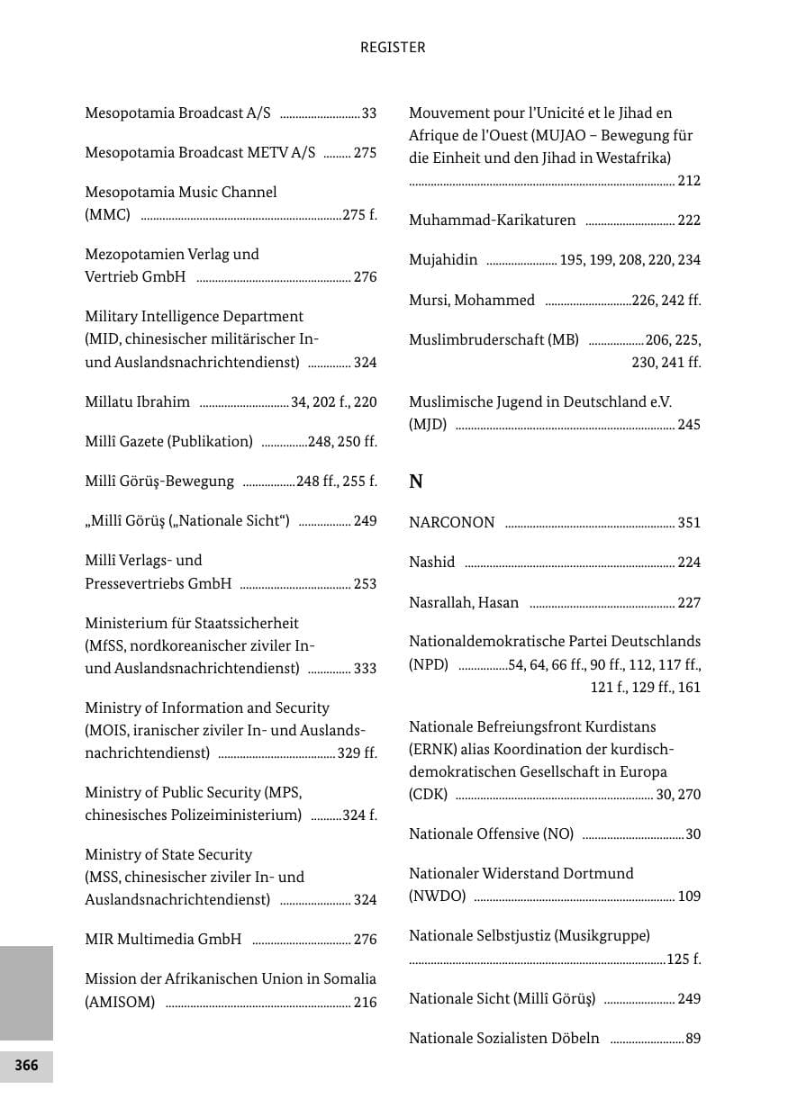 Seite 365 des Verfassungsschutzbericht 2013 Bund