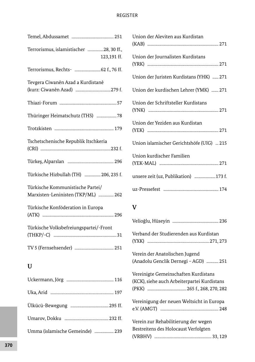 Seite 369 des Verfassungsschutzbericht 2013 Bund