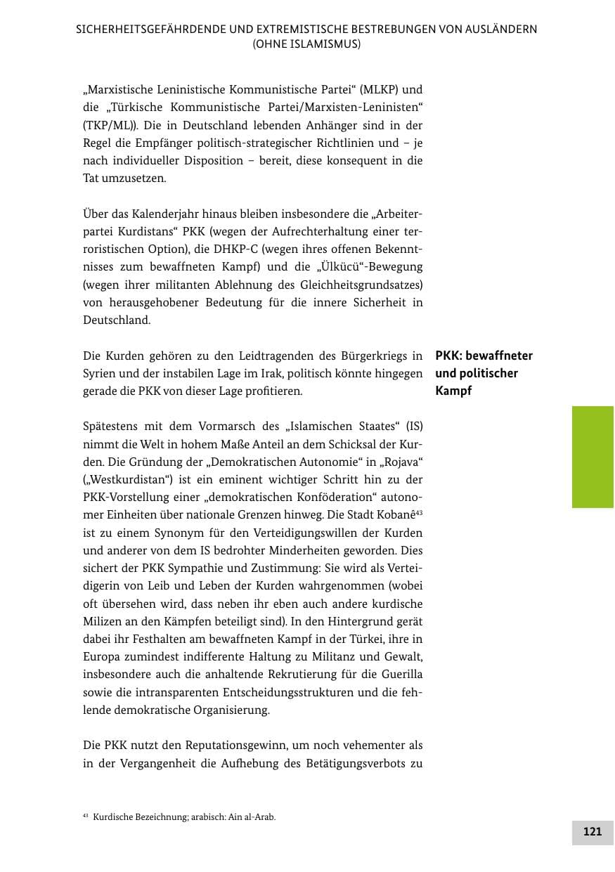 Seite 120 des Verfassungsschutzbericht 2014 Bund
