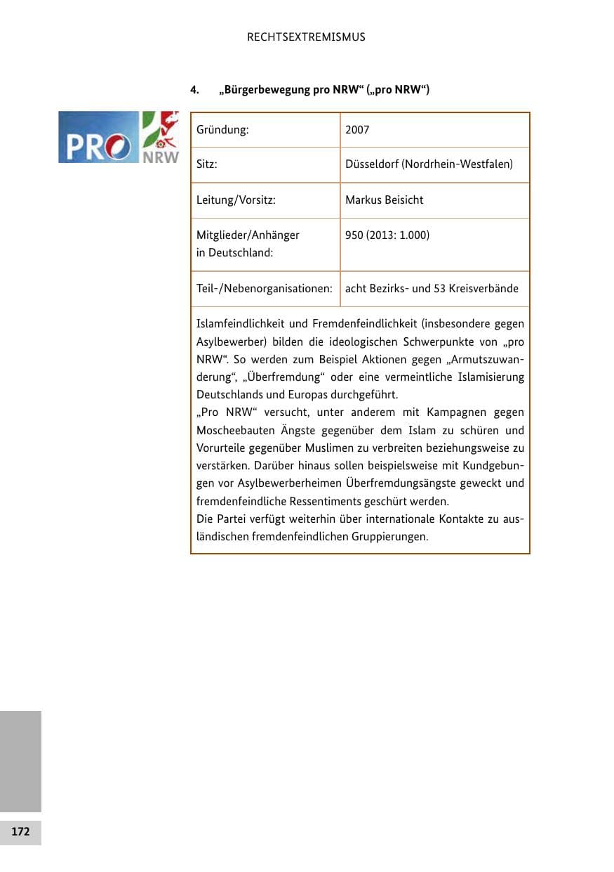 Seite 171 des Verfassungsschutzbericht 2014 Bund