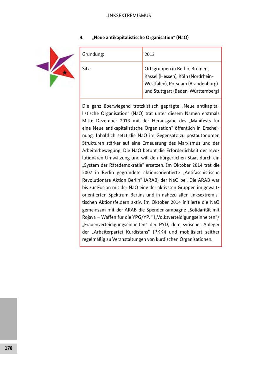 Seite 177 des Verfassungsschutzbericht 2014 Bund