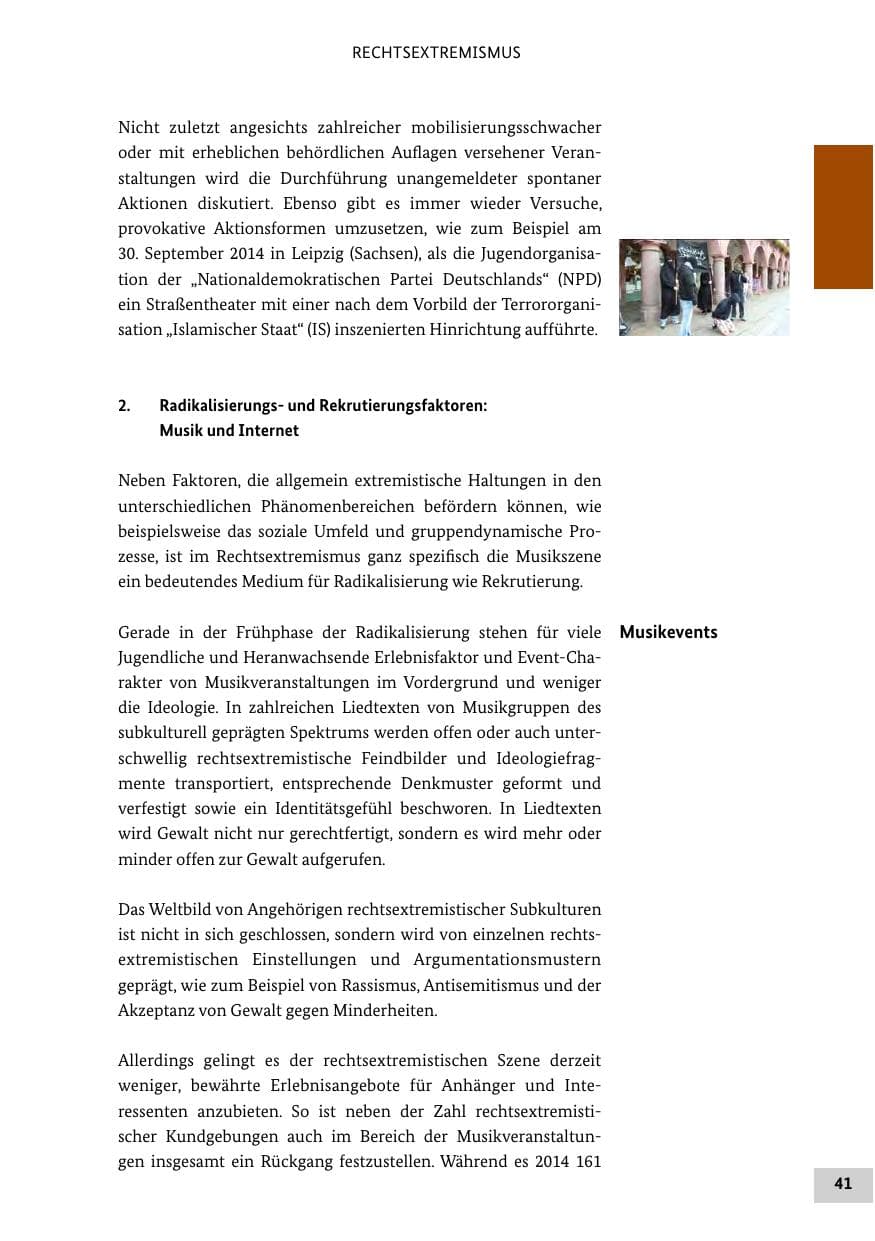 Seite 40 des Verfassungsschutzbericht 2014 Bund