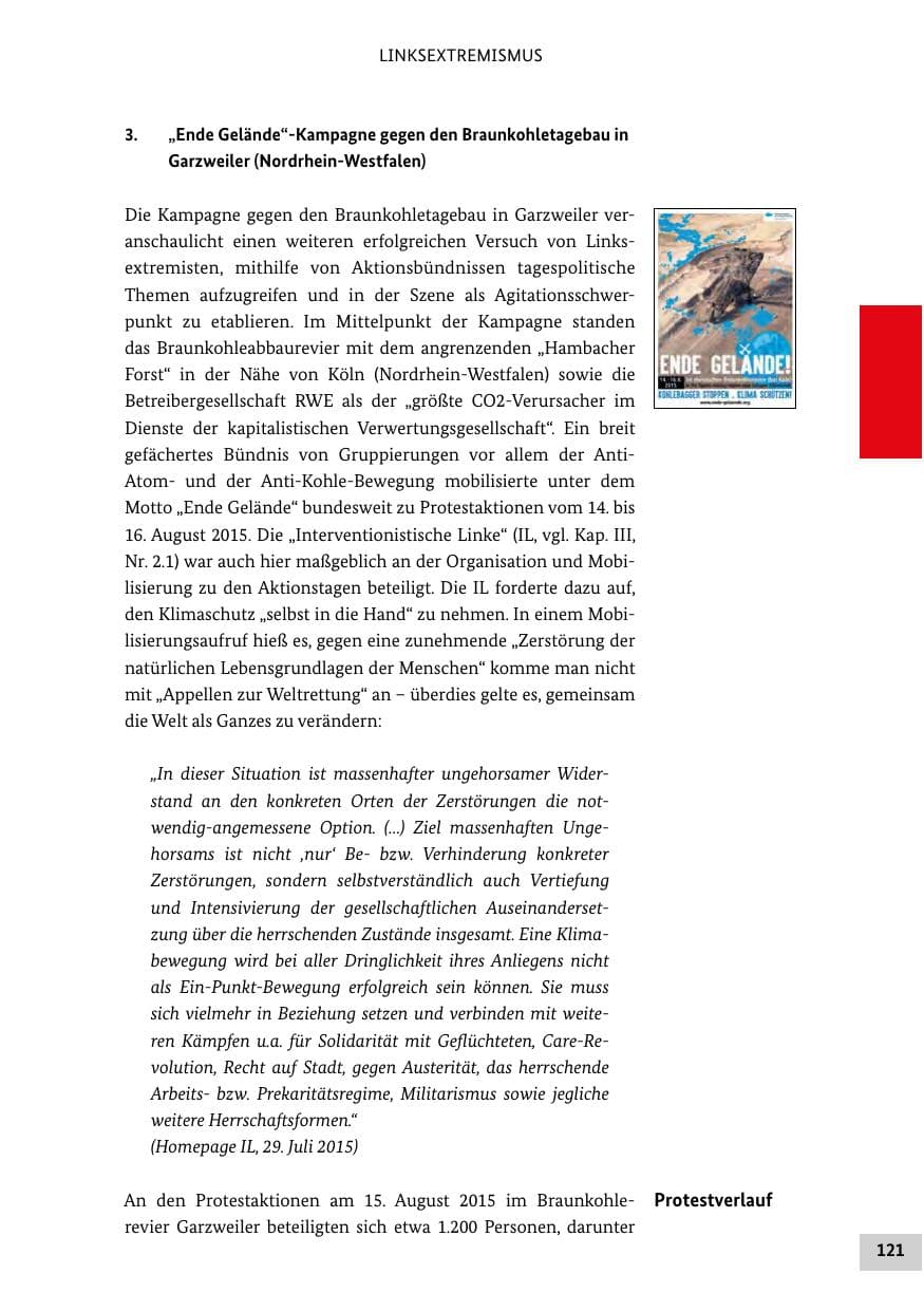 Seite 120 des Verfassungsschutzbericht 2015 Bund