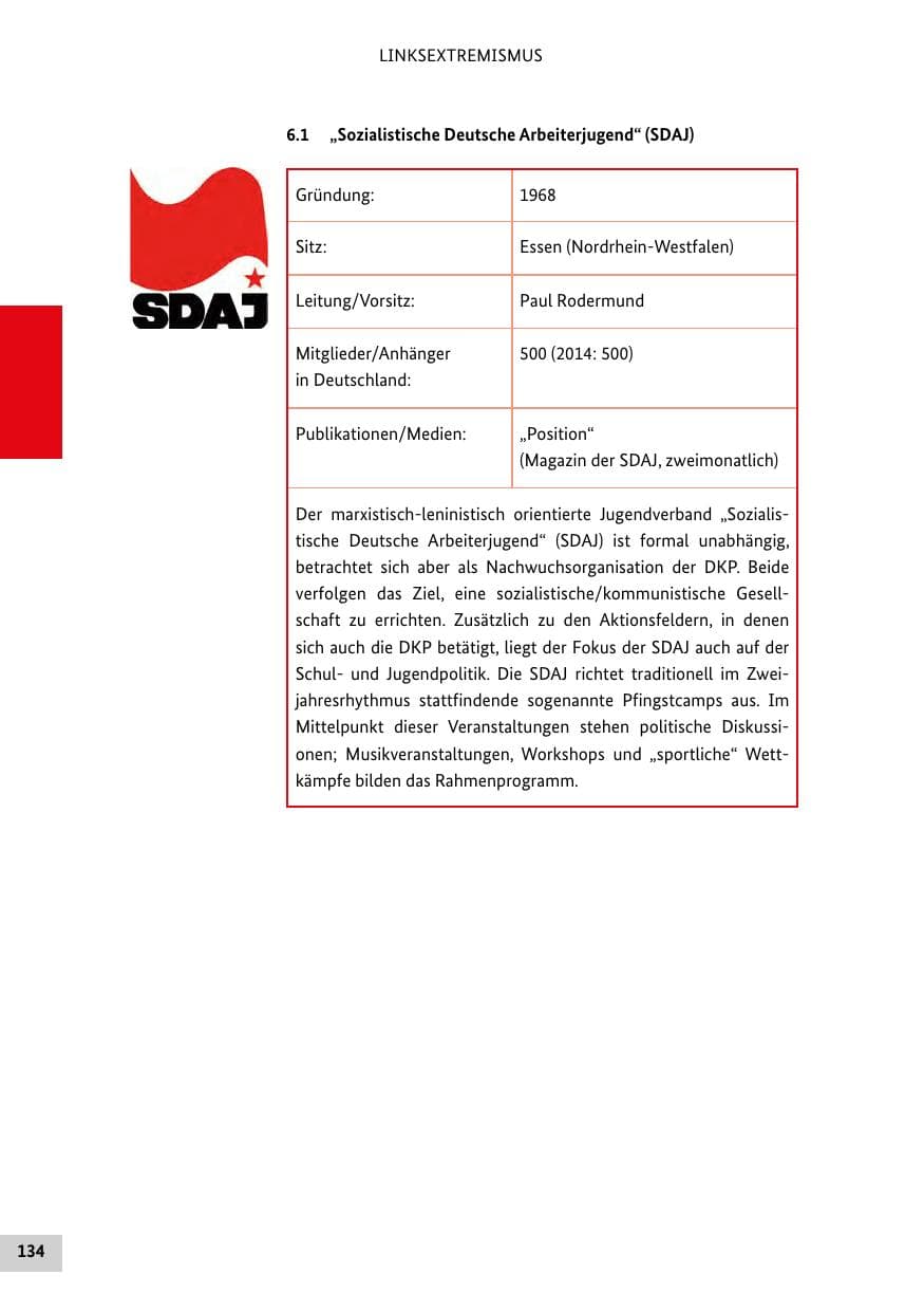 Seite 133 des Verfassungsschutzbericht 2015 Bund
