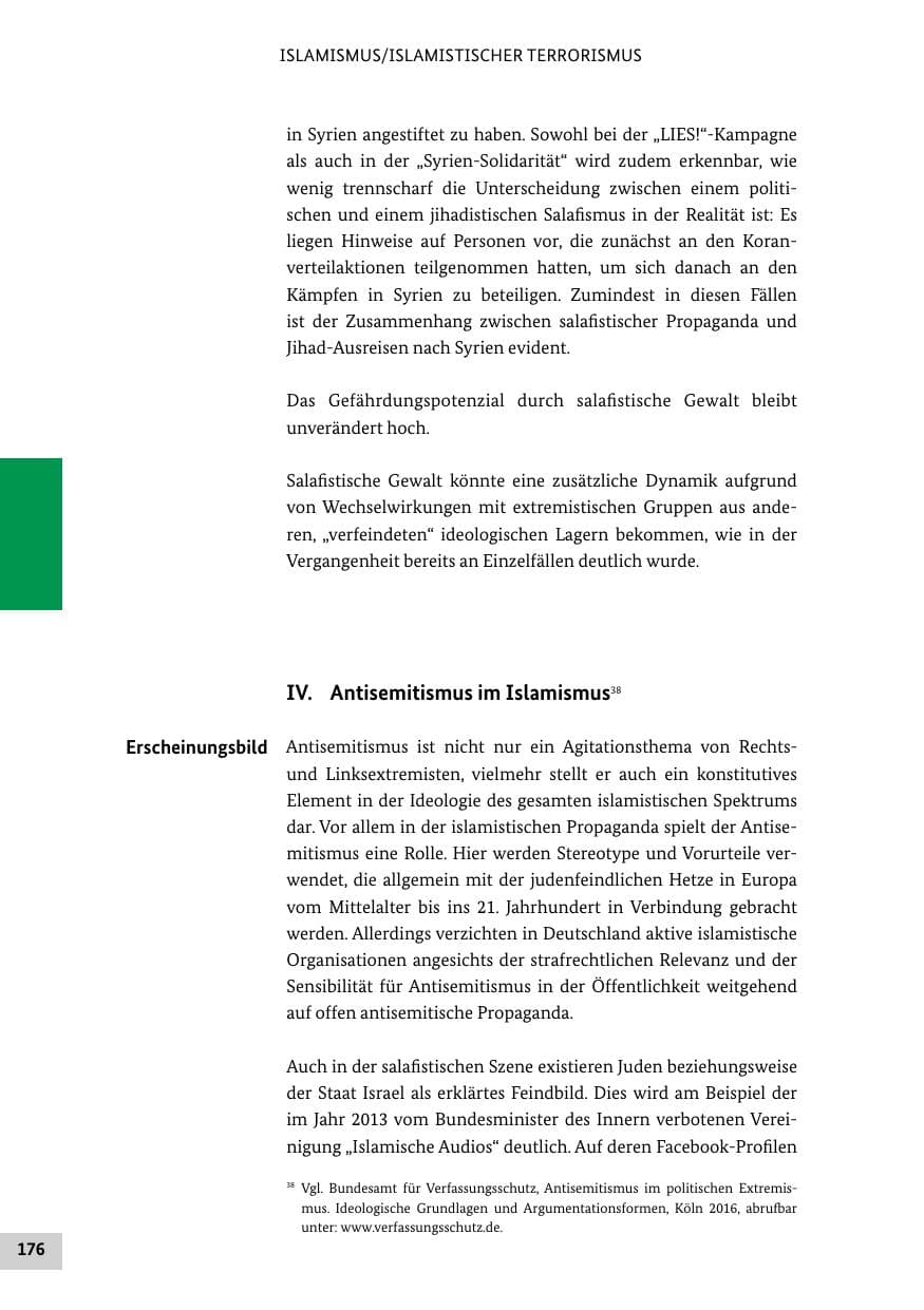 Seite 175 des Verfassungsschutzbericht 2015 Bund