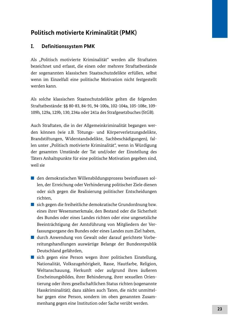 Seite 22 des Verfassungsschutzbericht 2015 Bund
