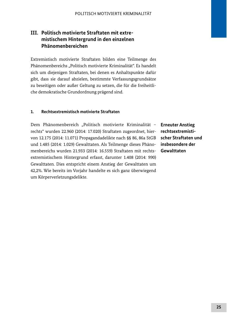 Seite 24 des Verfassungsschutzbericht 2015 Bund