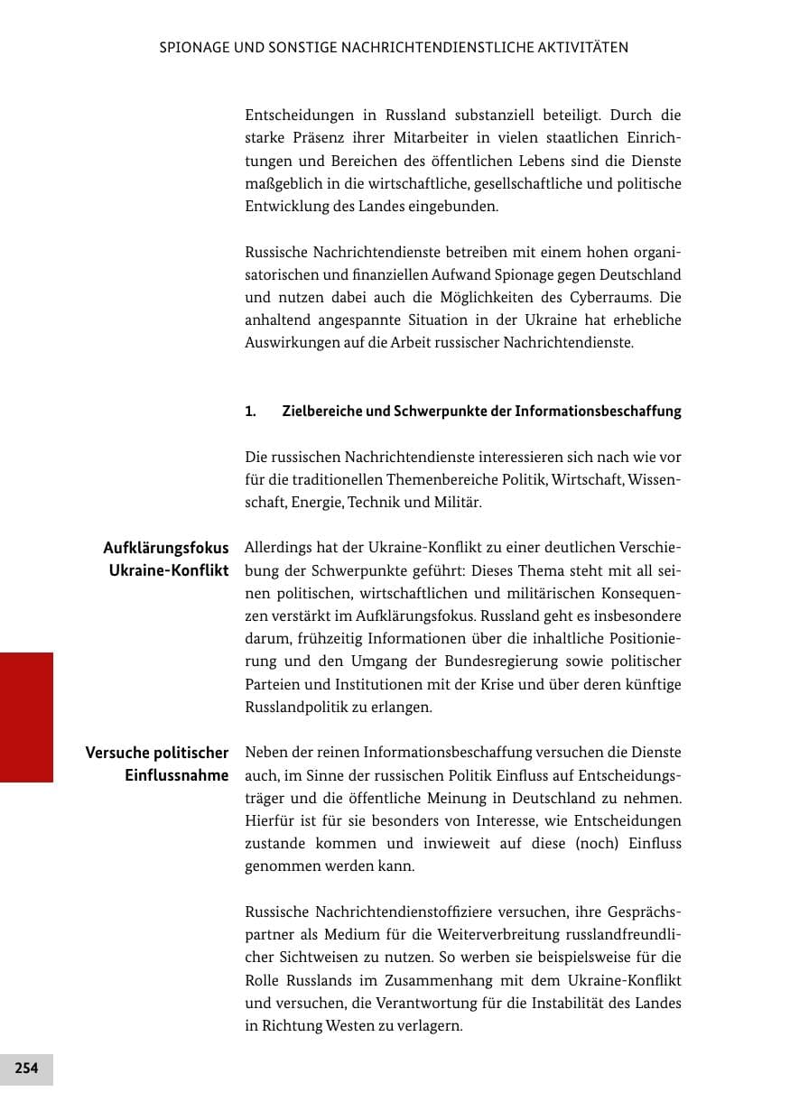Seite 253 des Verfassungsschutzbericht 2015 Bund