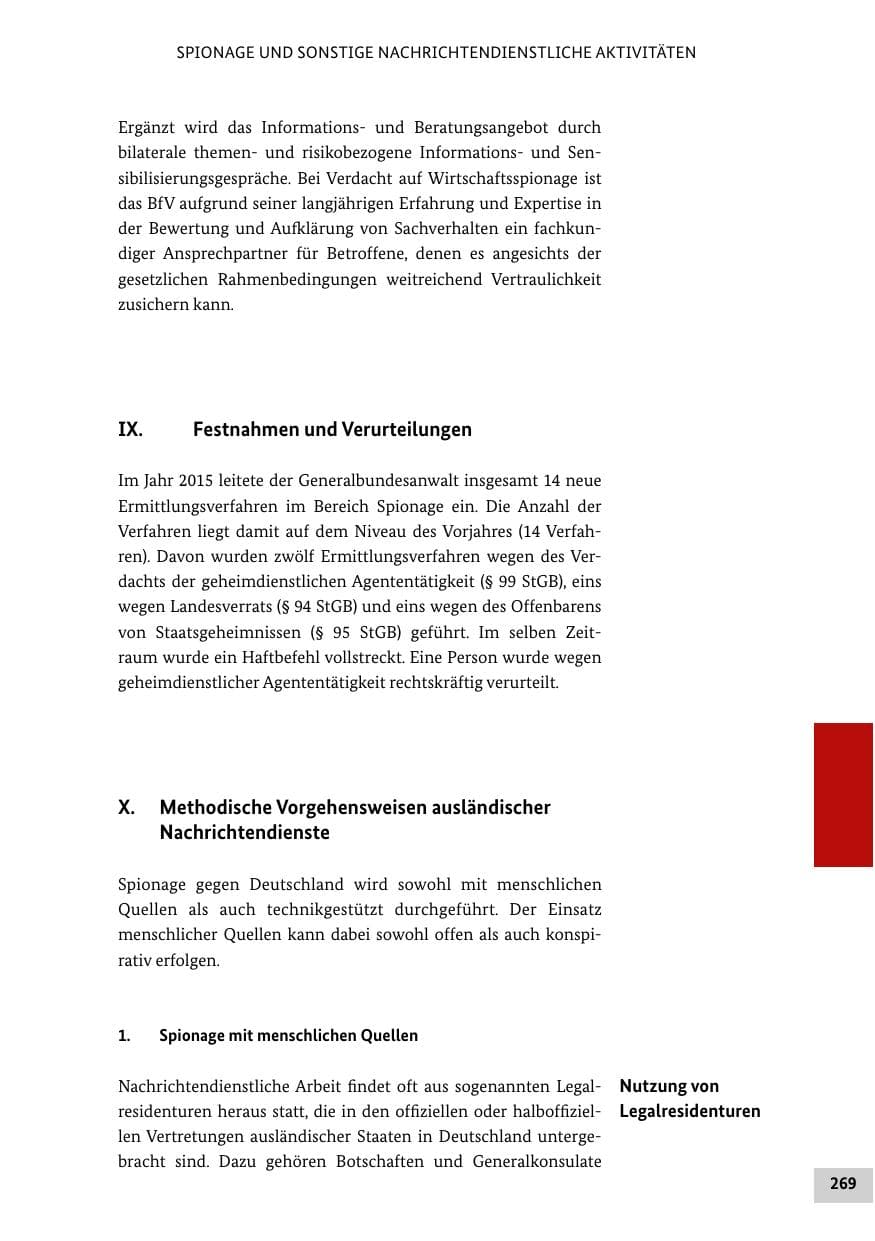 Seite 268 des Verfassungsschutzbericht 2015 Bund