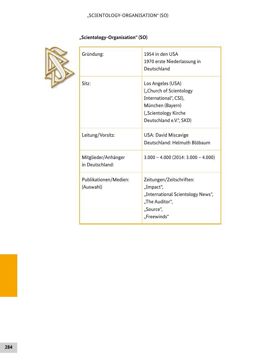 Seite 283 des Verfassungsschutzbericht 2015 Bund
