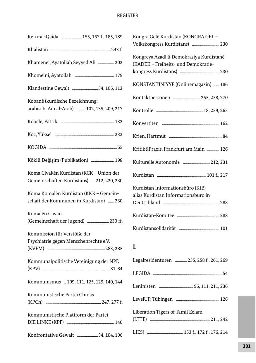 Seite 300 des Verfassungsschutzbericht 2015 Bund