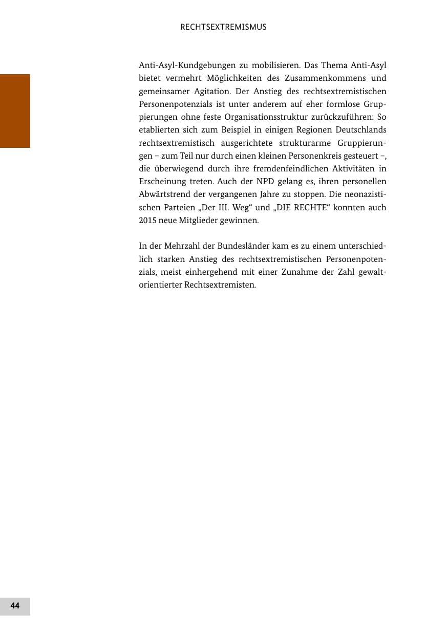 Seite 43 des Verfassungsschutzbericht 2015 Bund