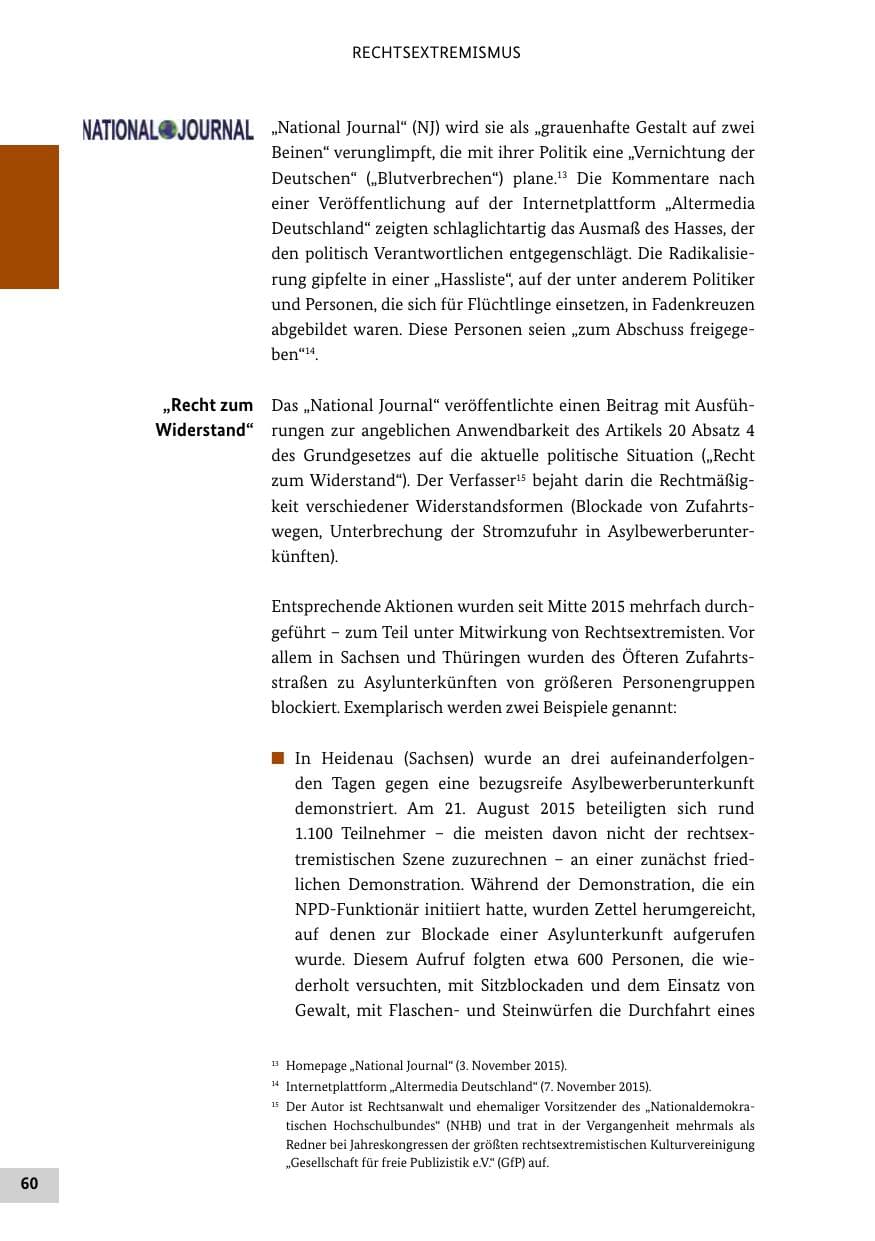 Seite 59 des Verfassungsschutzbericht 2015 Bund