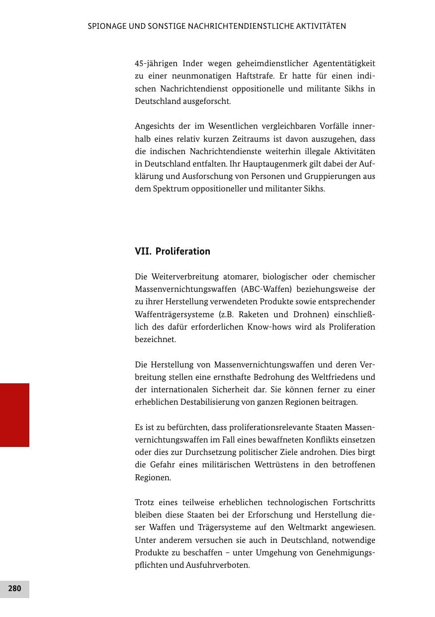 Seite 279 des Verfassungsschutzbericht 2016 Bund