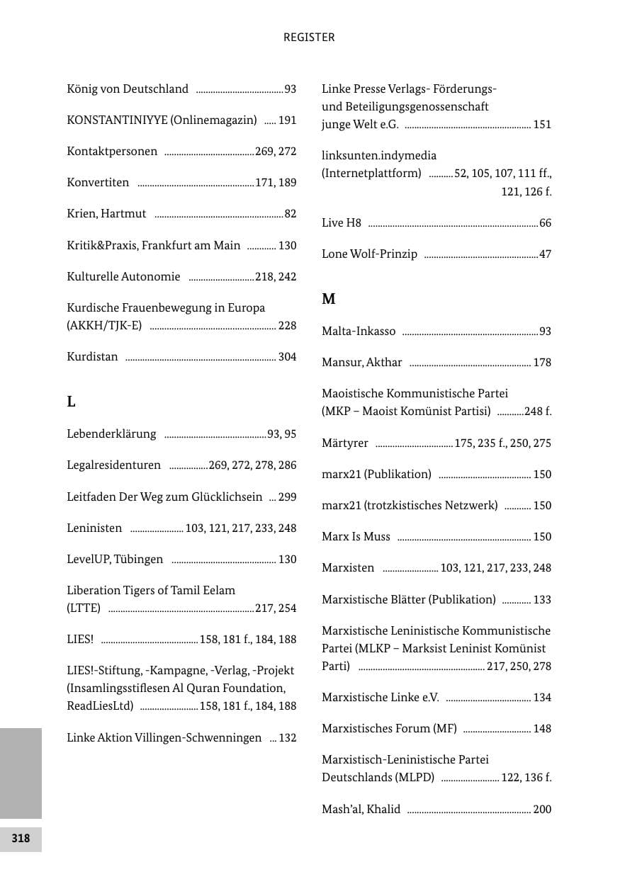 Seite 317 des Verfassungsschutzbericht 2016 Bund