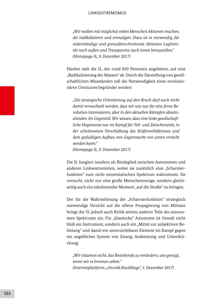 Seite 111 des Verfassungsschutzbericht 2017 Bund