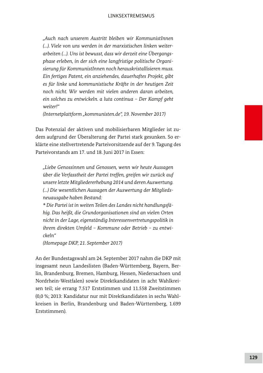 Seite 128 des Verfassungsschutzbericht 2017 Bund