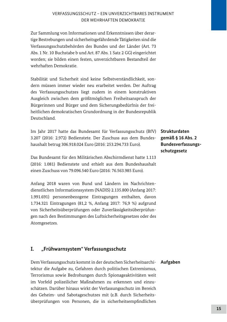 Seite 14 des Verfassungsschutzbericht 2017 Bund