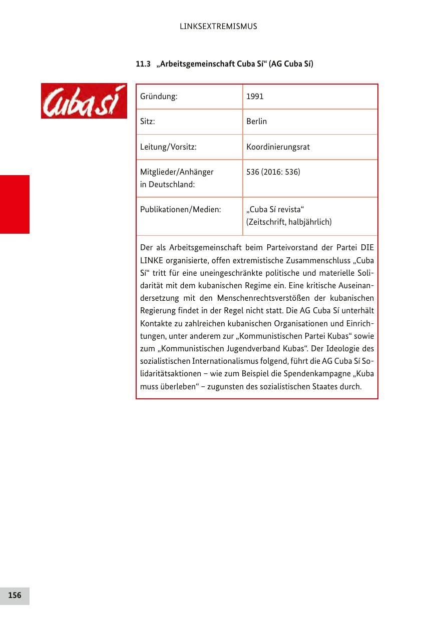 Seite 155 des Verfassungsschutzbericht 2017 Bund