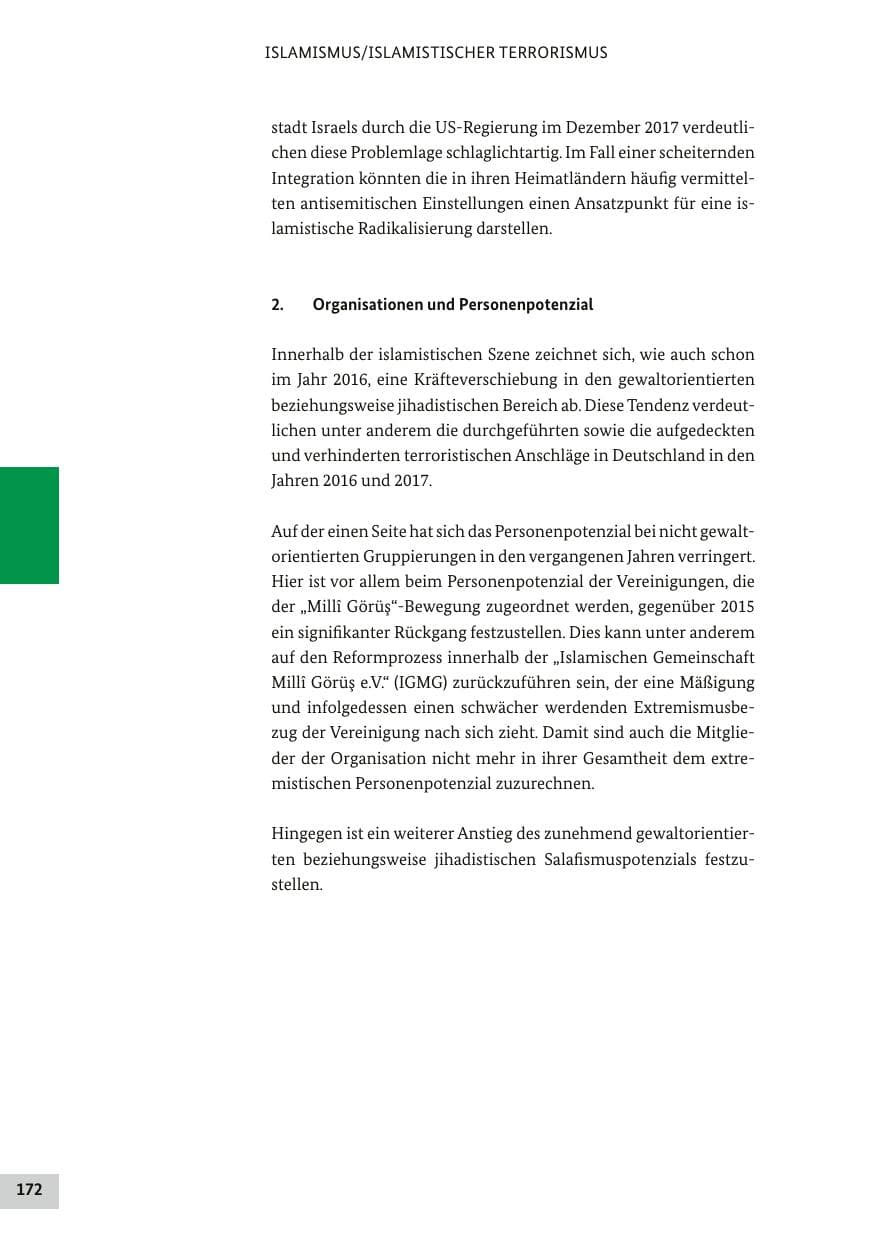 Seite 171 des Verfassungsschutzbericht 2017 Bund