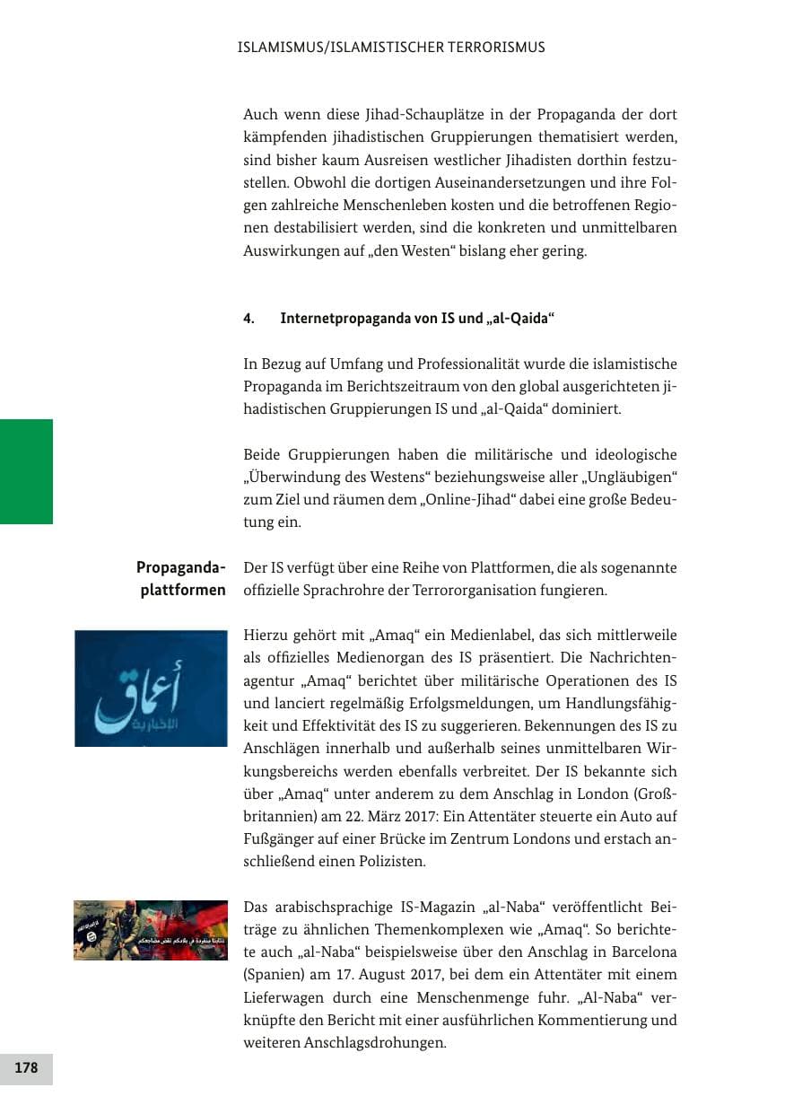 Seite 177 des Verfassungsschutzbericht 2017 Bund