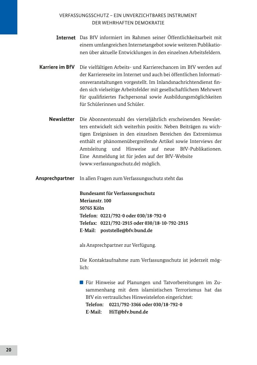 Seite 19 des Verfassungsschutzbericht 2017 Bund