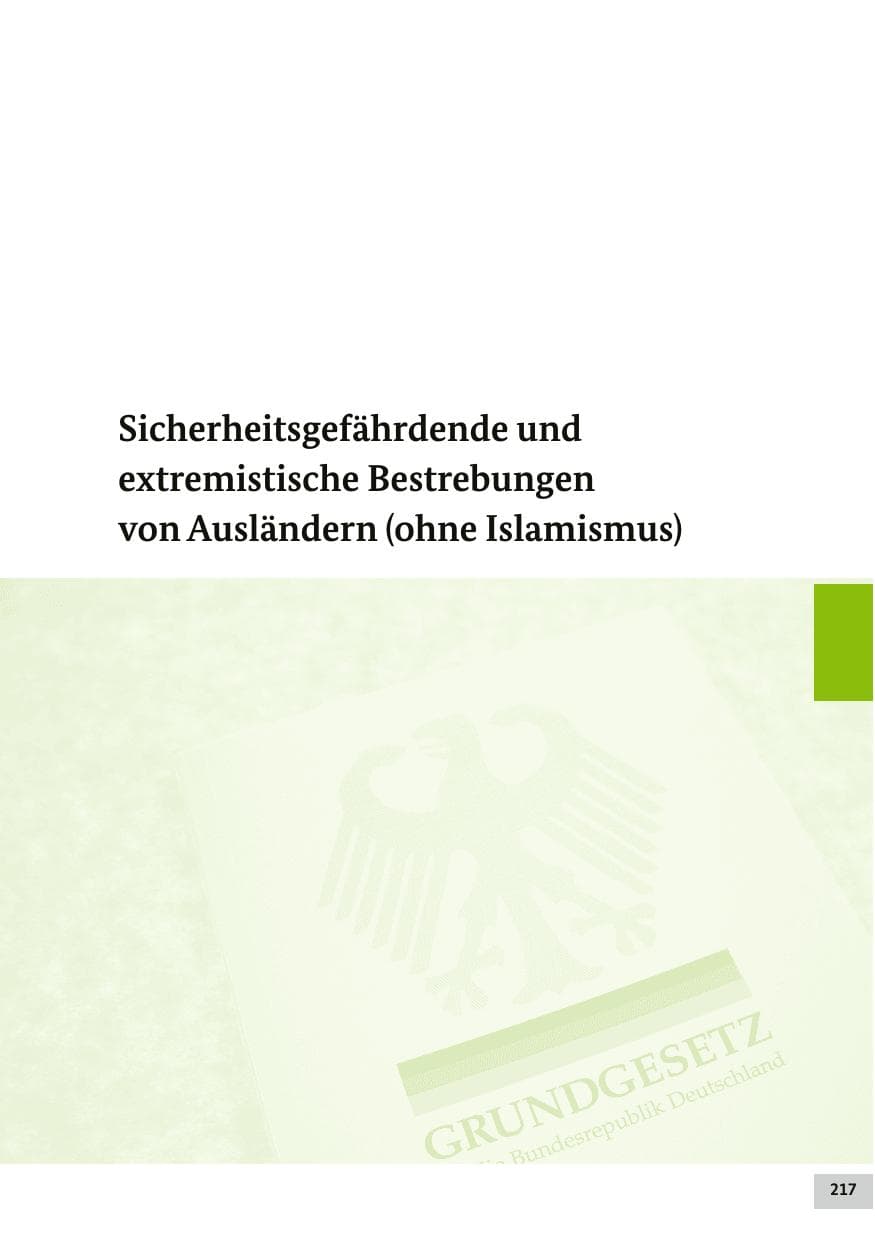 Seite 216 des Verfassungsschutzbericht 2017 Bund