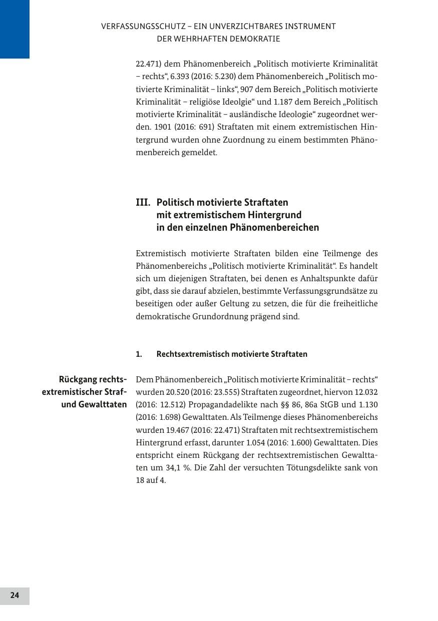 Seite 23 des Verfassungsschutzbericht 2017 Bund