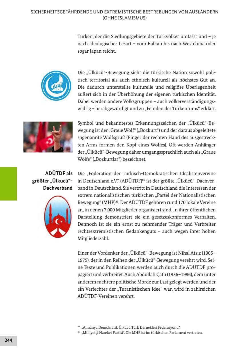 Seite 243 des Verfassungsschutzbericht 2017 Bund