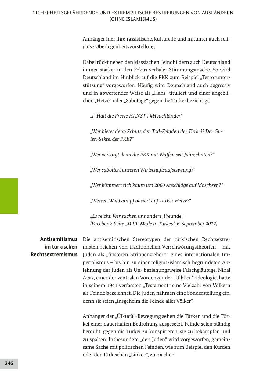 Seite 245 des Verfassungsschutzbericht 2017 Bund